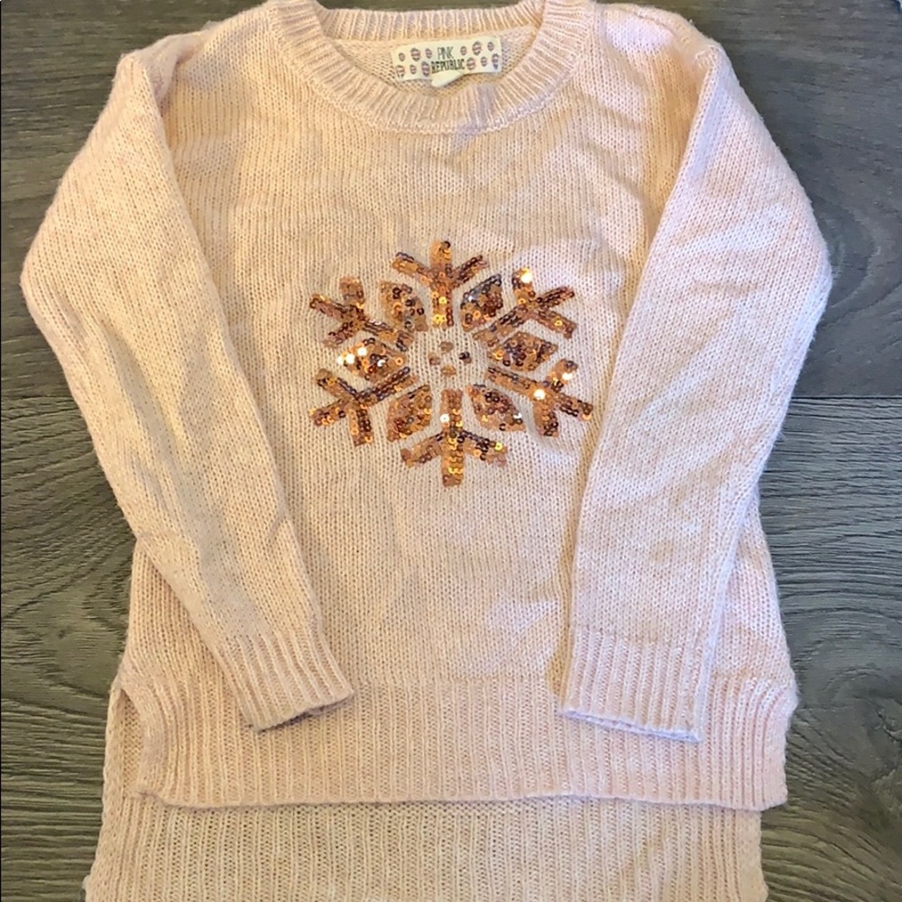 Pink Snowflake Sweater